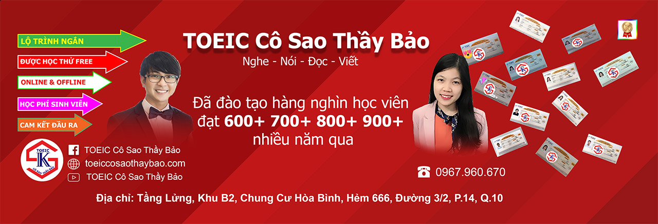 Toeic Cô Sao Thầy Bảo