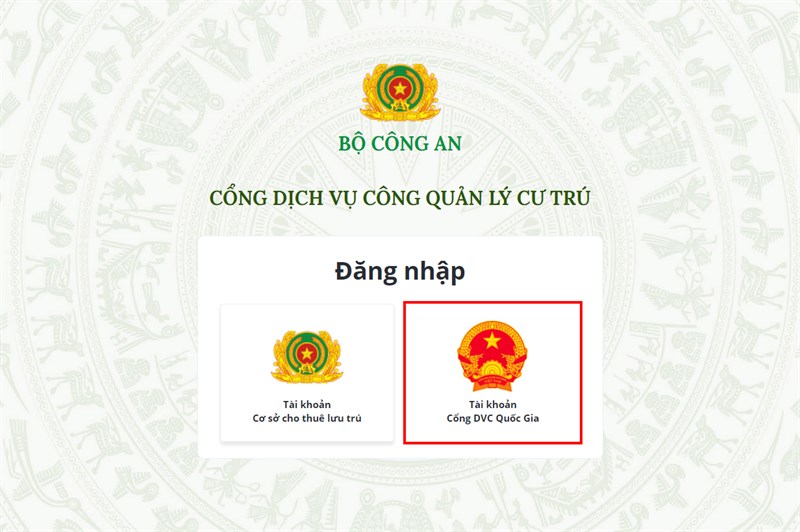 Tài khoản Cổng DVC Quốc Gia Tài khoản Cổng DVC Quốc Gia